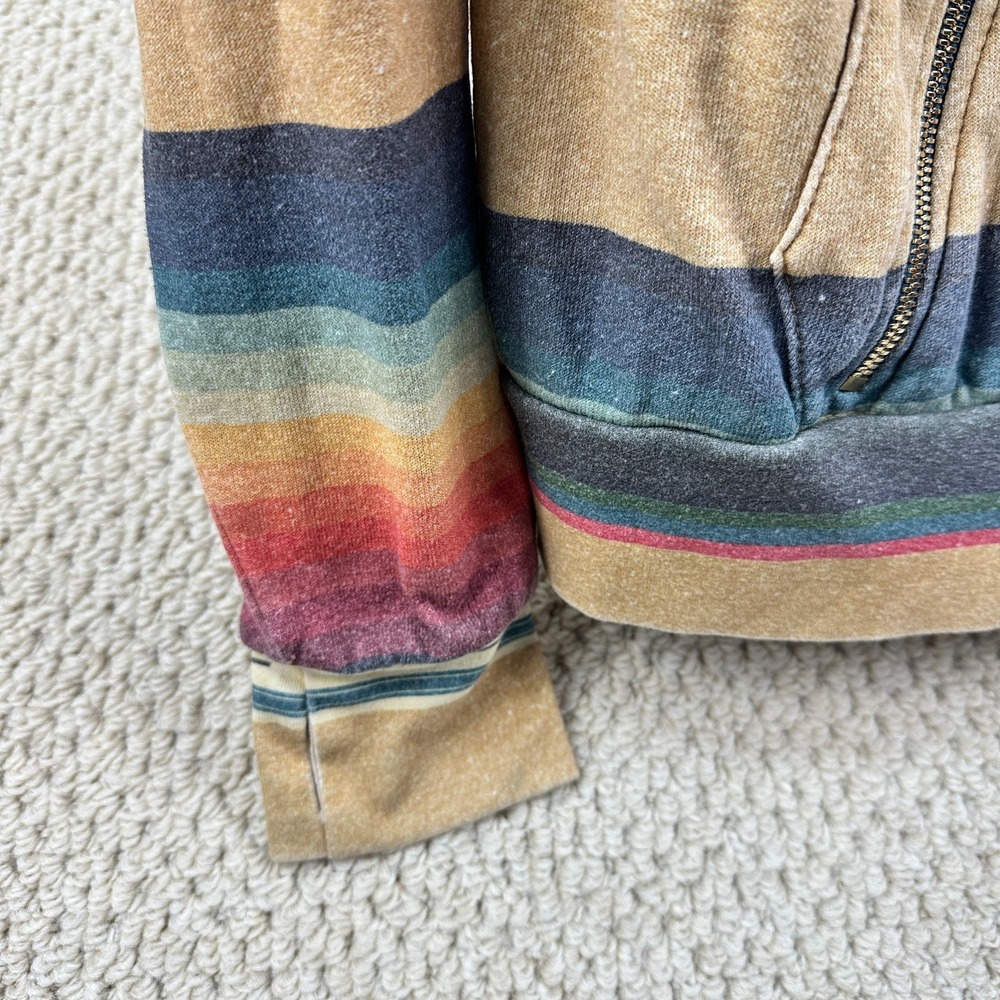 Aviator Nation Hoodie Unisex M Serape Ninja Stripe Aztec Pullover Sweatshirt USA - Picture 10 of 15